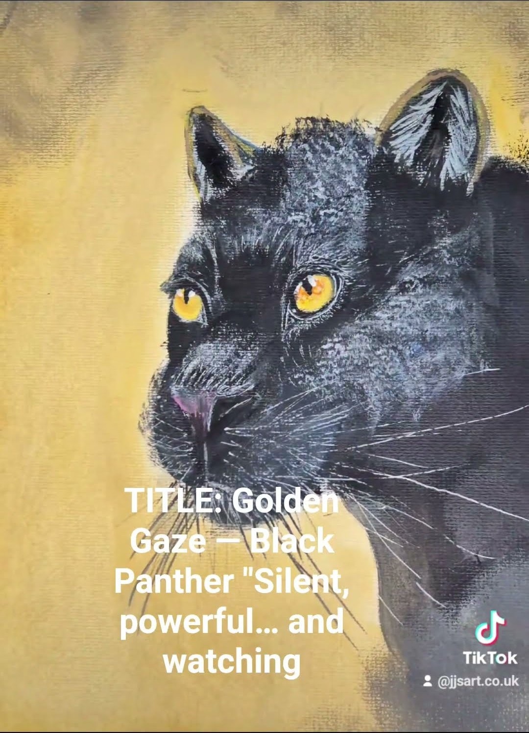 Golden Gaze — Black Panther — "Silent, powerful… https://ko-fi.com/jjsart