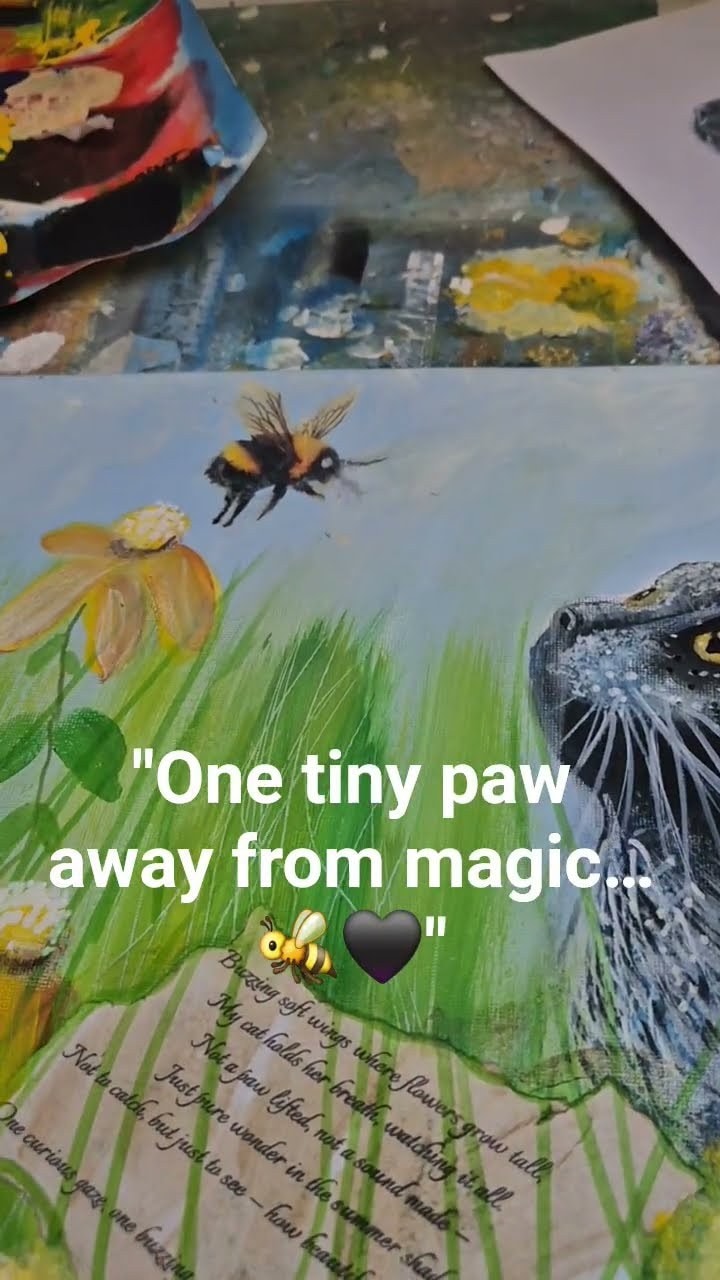 Wonder in Flight — "So close… she doesn’t dare breathe 🐝🖤"